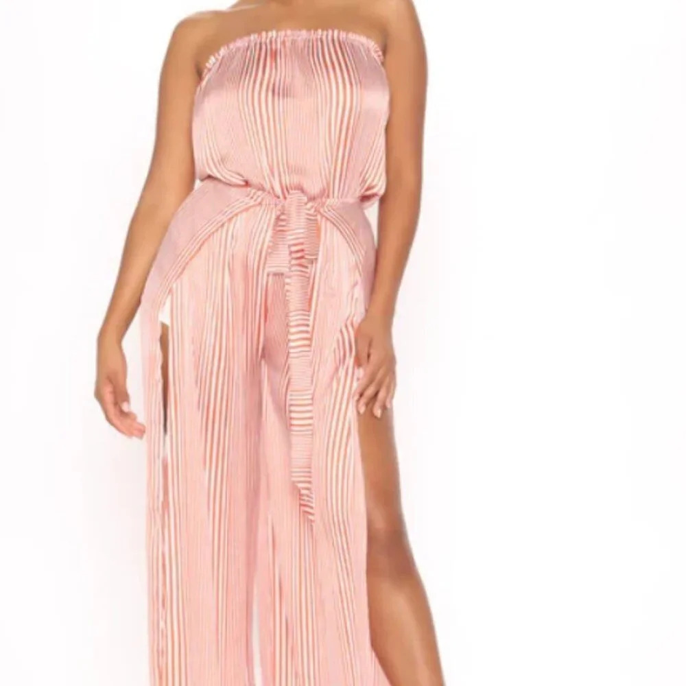 Fashion Nova Strapless Pant Jumpsuit